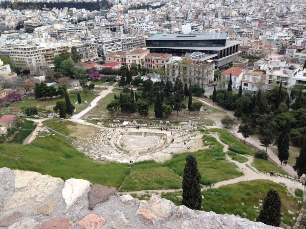 A view to Acropolis Museum from Acropolis