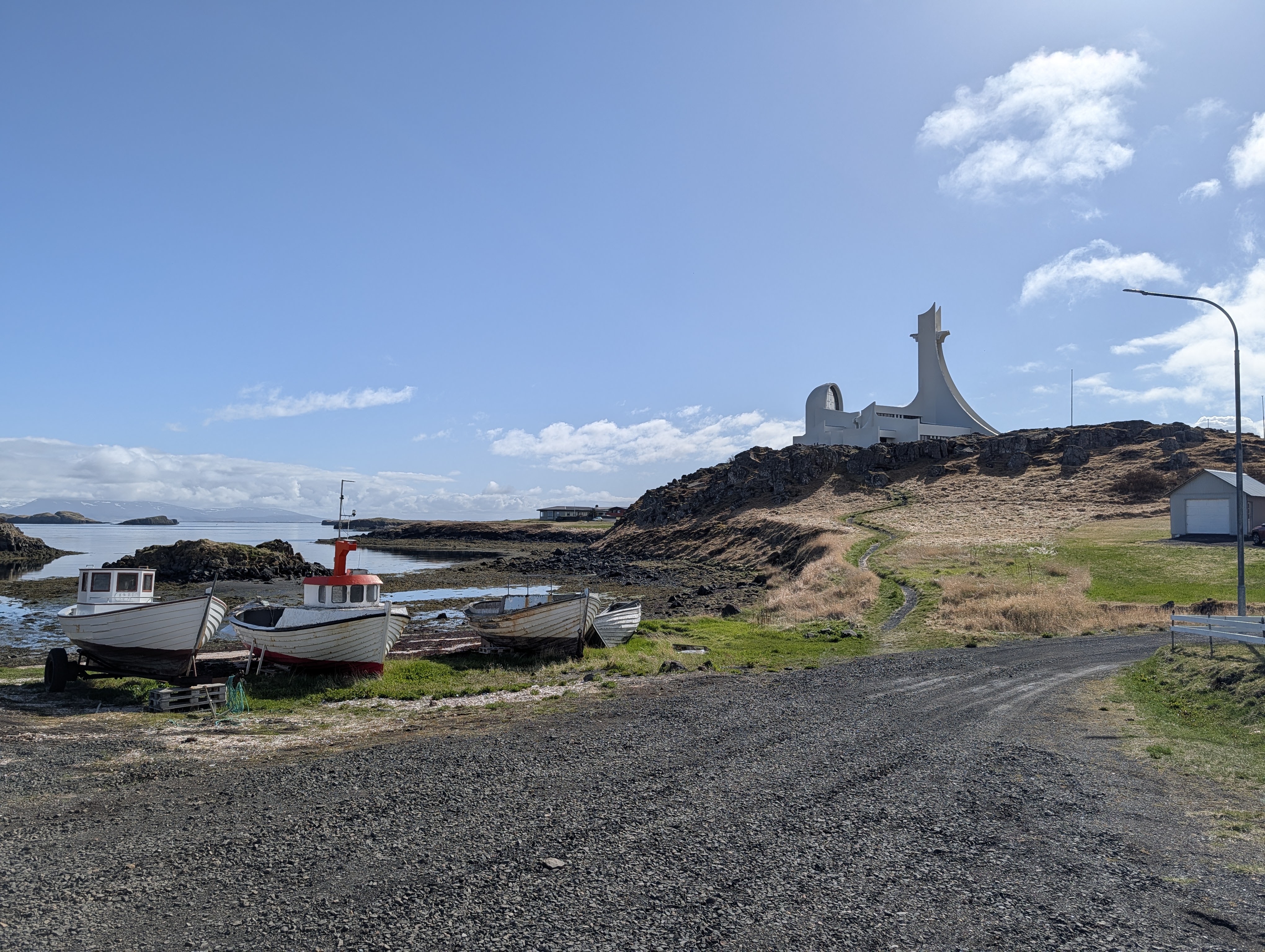A view to the church in Stykkisholmur